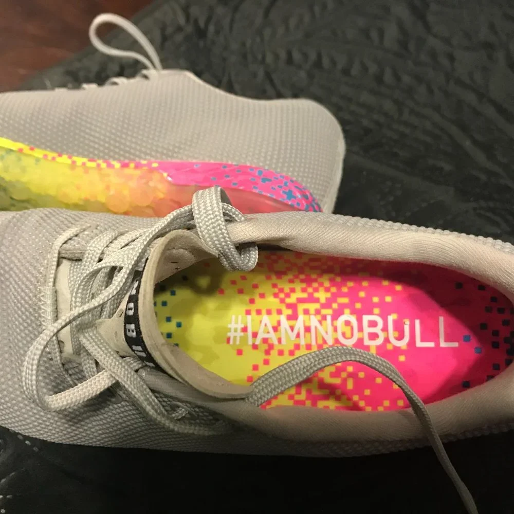 NOBULL Gray Low-Top Trainers with Neon Gradient Sole